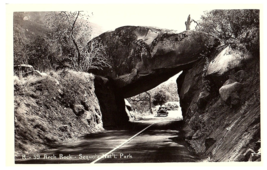 RPPC Postcard Arch Rock Tree Tunnel Old Car Sequoia National Park - £7.74 GBP