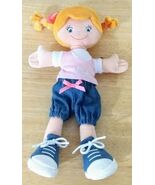 Trudi Rag Doll Girl Stuffed Plush Toy with Pigtails and Bow Jacket Pants... - $19.79
