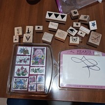 Stampin Up Rubber Stamps Wood Lot Loose Packaged  - £11.78 GBP