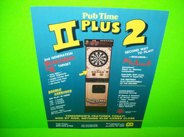 PUB TIME Plus II Original 1990 Coin-Op Darts Arcade Game Promo Flyer Vin... - £16.07 GBP