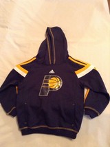 NBA Indiana Pacers Size 5 6 youth jacket Adidas basketball hoodie sweat blue New - £17.01 GBP