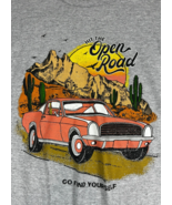 Hit the Open Road Go Find Yourself - Vintage Ford Mustang Men&#39;s T-shirt ... - $16.24