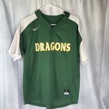 NIKE Dri-Fit Dragons #12 baseball softball jersey Men&#39;s L Green Yellow - £27.78 GBP