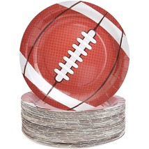 80-Pack Football Paper Plates For Sports Themed Birthday Party Supplies,... - $36.99