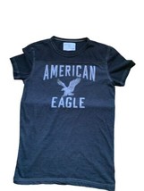American Eagle Shirt Mens Medium Crew Neck Graphic Blue logo graphic - £6.08 GBP