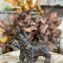 Vintage Reproduction Decorative Cast Iron Schnauzer Dog Collectible Figu... - $349.68 MXN