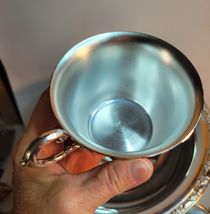 Punch Bowl Silver Plated on Pedestal with 20 Cups & Ladle Oneida image 12