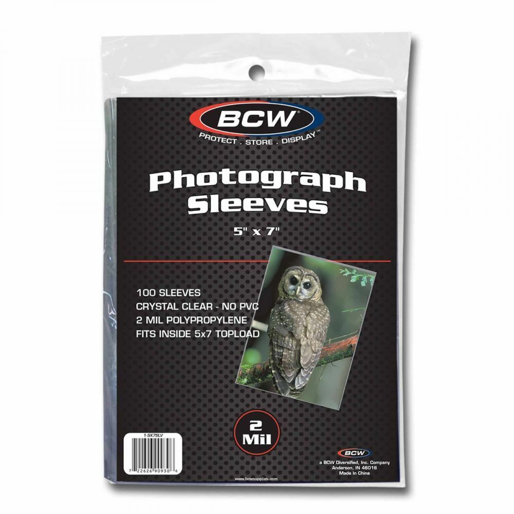 Primary image for 3 packs of 100 (300) BCW 5" x 7" Photo Sleeves