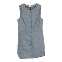 Womens Size Medium Foster Roe Micro Gingham Print Sleeveless Button Front Dress - £33.14 GBP