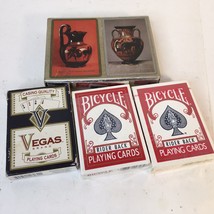 Congress Cel-u-tone  Bicycle Rider Back And Vegas Brands Playing Cards 5 Decks - £12.55 GBP