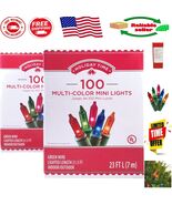 Versatile 2 Pack Set of 100 Linkable Multi-Color Mini Lights - Indoor/Ou... - $608.16 MXN