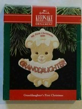 Hallmark Keepsake Ornament Granddaughters First Christmas 1991 (QX5119) - £19.65 GBP