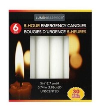 Luminessence 5 Hour Emergency Candles 6 PCS - £5.56 GBP