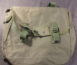 Vintage Military Cargo Utility Messenger Bag Olive Green Si 290 - £49.22 GBP