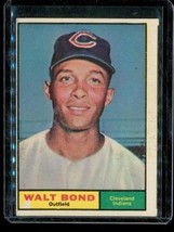 Vintage 1961 TOPPS Baseball Trading Card #334 WALT BOND Cleveland Indians - £6.22 GBP