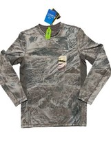 Realtree Aspect Mens Gray Reversible Long Sleeve Performance Fishing Shi... - $19.79