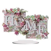 5d Diamond Painting Art Kit, Beautiful Pink Home Floral Tabletop Diamond... - $16.99