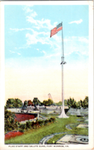 Virginia Flag Staff Salute Guns Fort Monroe Unposted Lien 1918 5.5 x 3.5 Ins. - £3.95 GBP