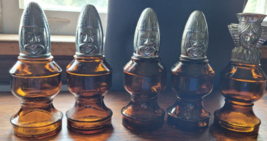 Vintage Lot of 5 Avon Cologne Bottles Chess Pieces Empty Collectible Nevermore - £7.85 GBP