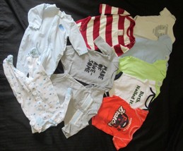 Baby Boys Lot of 12 NFL, Burts Bees, Carter&#39;s and more Size 0-3 Mos - $8.99