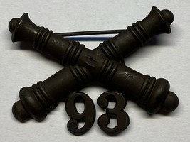 1902-1905, U.S ARMY ARTILLERY CORPS, BRONZE, 93rd FIELD ARTILLERY, COLLA... - £26.36 GBP