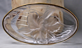 Studio Nova Iris Delight Oval Candy Dish Beautiful Floral Imprinted Glas... - £6.09 GBP