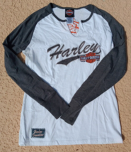 Harley Davidson Women&#39;s Long Sleeve V-Neck Size M Jacksonville FL Embrio... - $23.14