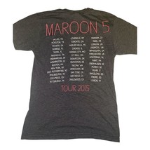 Maroon 5 Tour 2015 Concert T-Shirt Small Gray Multi-Color Graphic Band Tee NWOT image 6