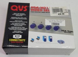 VTG QVS CA298-4P VGA HD15 4 Port Manual Video Switcher Gray New in Box - £15.20 GBP