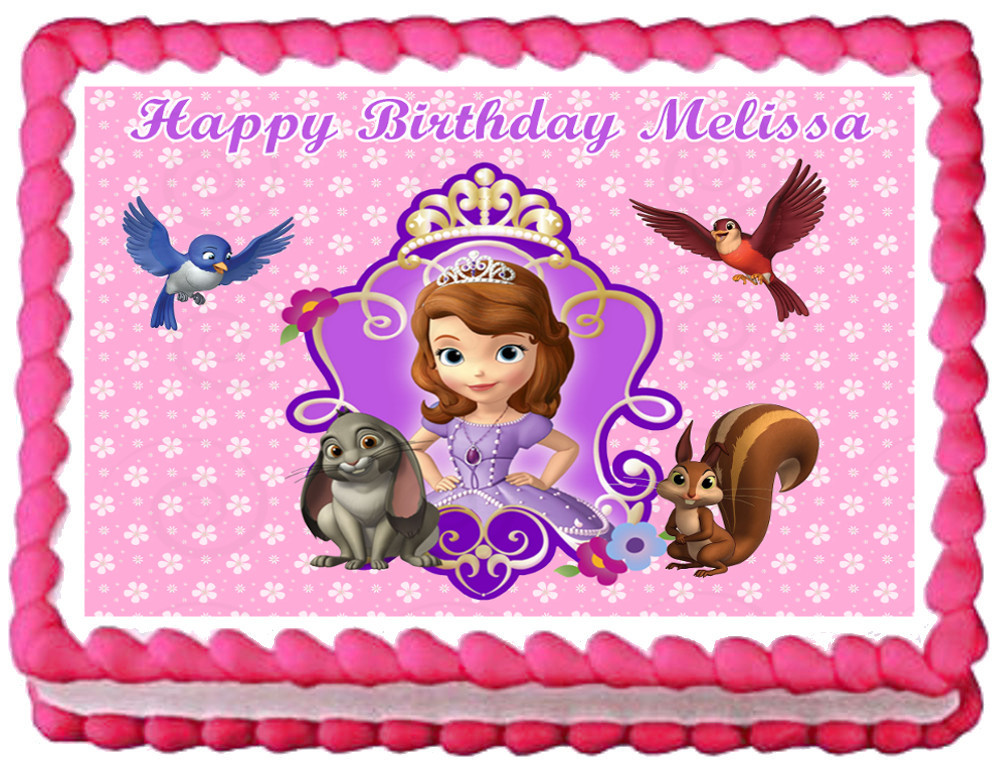 SOFIA THE FIRST Edible cake topper image Party decoration - Party Supplies