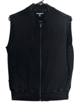 Woolrich Women&#39;s Vest Black Size M Zip Sleeveless Jacket, Light Fleece Lined - £12.46 GBP