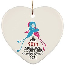 hdhshop24 Our 50 Years Bird Couple Love 2021 Ornament 50th Wedding Anniversary P - £15.53 GBP
