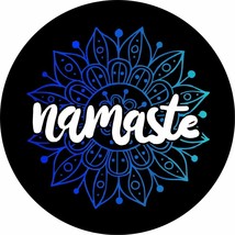 Namaste Yoga Mandala (blue) Spare Tire Cover ANY Size, ANY Vehicle, Camper, RV - £88.97 GBP