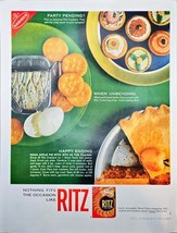 Ritz Crackers Nabisco Cracked eggs sardines -1963 Vintage Print Ad - $17.18 CAD