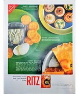 Ritz Crackers Nabisco Cracked eggs sardines -1963 Vintage Print Ad - $17.18 CAD