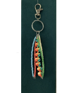 Handcrafted Keychain/Purse Charm, Multicolored Heart shaped polymer clay... - $8.91