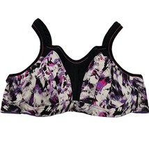 Panache Sports Bra Women&#39;s 40DD Racerback Pink/Purple Abstract Print - $28.80