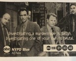 Nypd Blue Tv Show Print Ad Vintage Jimmy Smits Dennis Franz TPA2 - $5.93