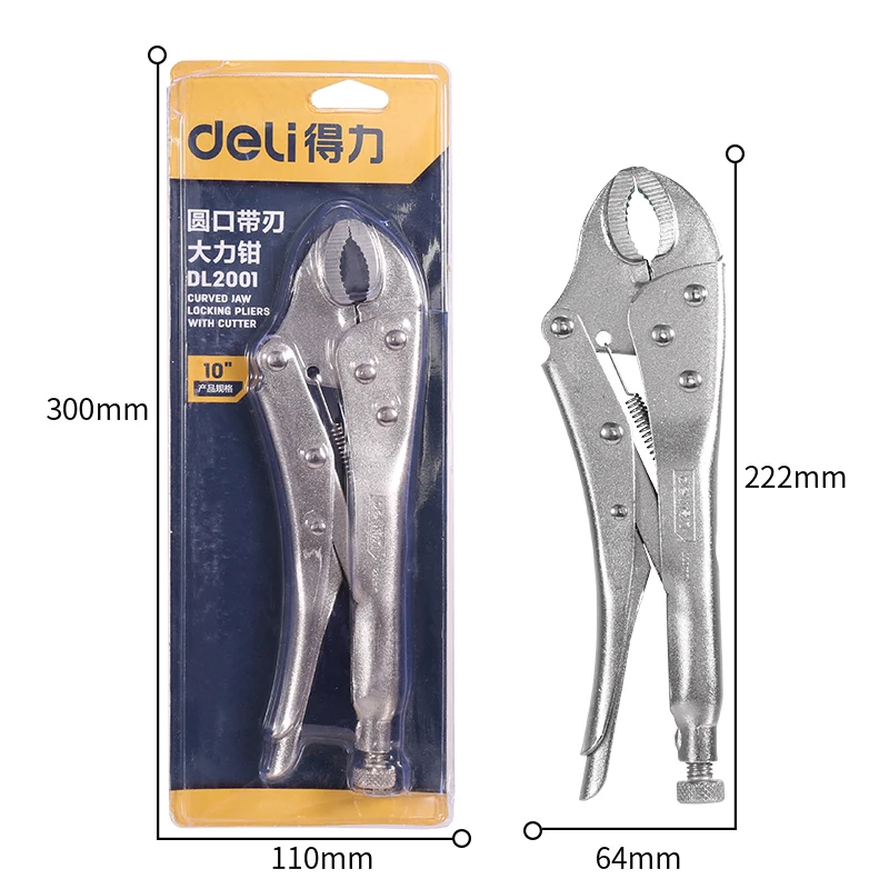 deli 5inch 7inch 10 inch Loc Pliers Round Nose Hot Sales Welding Tool Straight J - £122.59 GBP