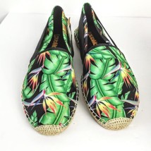 Loudmouth Canvas Flats Shoes Womans Size 8.5 M Lucky Green Tropical New - $42.52