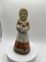 Vintage Porcelain Biscuit Figurine Old Woman Grandmother 20th Century Eu... - $139.32