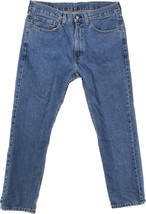 Levi’s 505 Jeans Men&#39;s Size 34x30 Straight Leg Medium Blue Wash Denim - £15.58 GBP