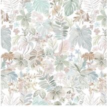 Tropical Floral Peel and Stick Wallpaper - Easy Removable Vinyl 17.3''x7... - $22.72