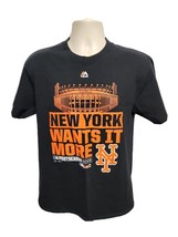 2015 New York Mets Post Season Wants it More Adult Medium Black TShirt - £12.05 GBP