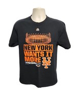 2015 New York Mets Post Season Wants it More Adult Medium Black TShirt - £11.68 GBP