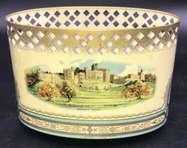 Vintage Raby &amp; Alnwick Castle Baret Ware Regal Design Tin Desk Basket Ca... - $18.49