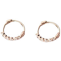 Anyco Earrings Fashion Rose Gold 925 Sterling Silver Bohemian Luxury Zircon  - £15.54 GBP