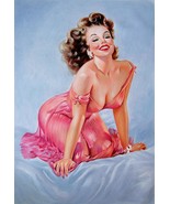 24x36 inches Gil Elvgren style  stretched Oil Painting Canvas Art Wall D... - £187.86 GBP