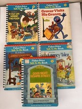 Vtg Fisher Price Lot Of 5 TALK TO ME Preschool Books Grover Looney Tales... - $29.00