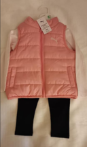 Puma Infant 18 Months 3 Piece Set Puffer Vest  Jacket , Shirt &amp; Black Le... - $24.99